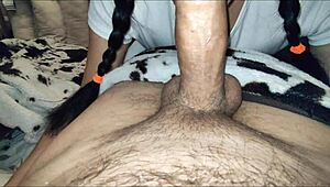 i give pov blowjob with deep throat and fuck in tight hole