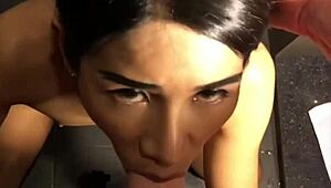 貧乳台湾シーメールスラット POVフェラセッション 変態生ハメアクション