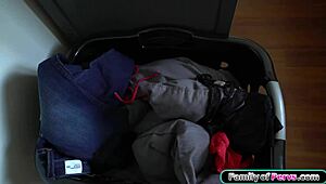 stepson cant hold back and fucks stepmom