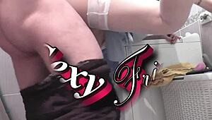 Lover Banged My Wife DOGGYSTYLE on Washing Machine with Hot Creampie