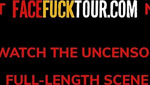 Petite brunette Nikki Fox gives the best gagging blowjob pov close-ups