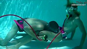 Man, Cruz gives blowjobs in the pool, cum just everywhere underwater!