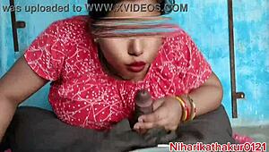 Stepsister Sucks Huge Cock With Handjob, Her Big Natural Tits Bouncing As She Blows Indian Not-Sister