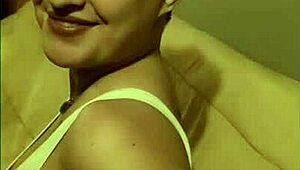 luna plays with dildo, gets facial from old guy, swallows it all.