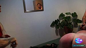 mistress kora bell and oldschoolgent enjoy dvp on slaves slutty cunt roughly 😈