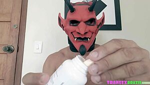 latina amateur solo with big black cock in homemade pep talk 😊