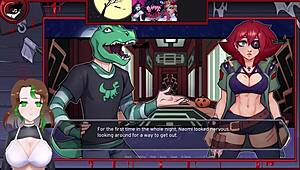 Succubus licks and sucks monster cock in hentai