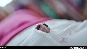 Birthday Girl's Futa Cock Assfucks Best Friend in Halloween Anal Scene