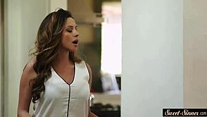 Classy teen fucks outdoors missionary