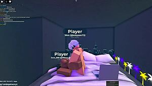 Egyptian girl gets fucked hard in Roblox condo game by black guy