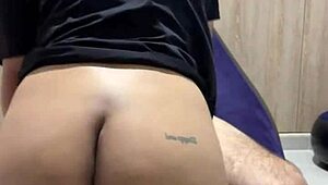 Colombian neighbor rides thick cock until she cums hard.
