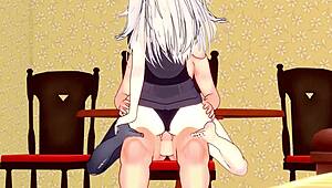 Shishiro Botan Gives Intense Footjob