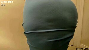 Tattooed MILF without panties explodes with desire