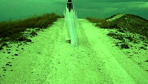 To the top of the hill.