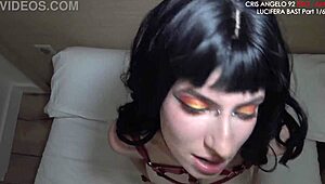 La Fille De Youtube Lucifera Avec Ses Talents De Chez Amixmem - Langue Fendue Splited Tongue