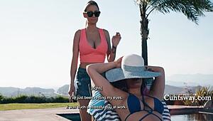 Sun-Soaked Lesbian Swap With Kenzie And Desiree!