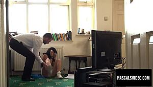 Teen Subslut Rina Ellis Faces Spanking and Rough Doggystyle from Dominant Pascal White