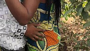 ebony latina has holiday sex in the bush