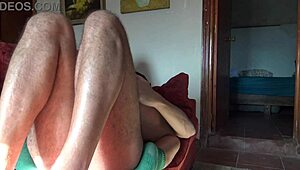 Turkish wife lets stepson fuck her hairy pussy