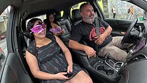 Casada entra na carona escondida do marido enquanto ele está no trabalho - leticia gomes