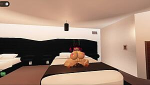 rough deepthroat leads to destroyed ass for big ass whore