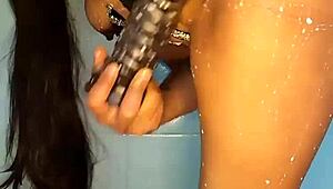 Horny Colombian Playing With Her Dildo In A Shower Maquinasperfectas!