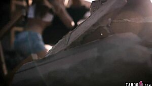 Watch stepmom MILF and teen stepdaughter have outdoor lesbian sex?