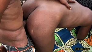 ebony latina has holiday sex in the bush