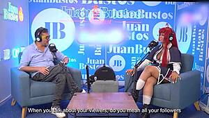 Multiple Orgasms For Evybubbles Cosplay Babe Riding Sybian In Juan Bustos Podcast