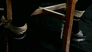 Sub babe bound and disciplined by maledom