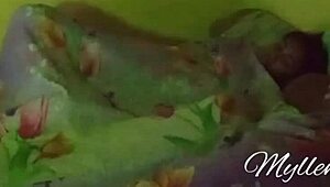 Young skinny babe bent over for intense anal doggystyle in dim light