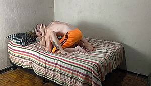 Madrasta Safada Deu Pro Enteado Sem Camisinha!