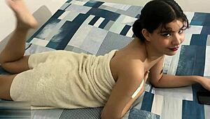 Subtle Excitement as Stepbrother Gives a Sensual Massage Leading to Arousal and Desire