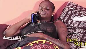 Horny Ebony Fucked by Delivery Boy