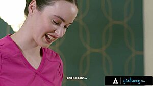 Masseuse Hazel Moore's amazing chemistry with client leads to passionate sex, feeling intense emotions