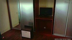 Homemade protein breakfast prepared by the mature blonde couple for the woman.