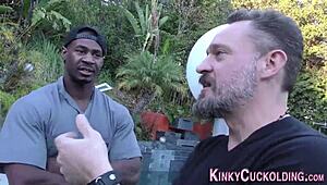 the domina gets creamed in cuckolding