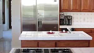 kitchen sex after tennis with cougar milf trio