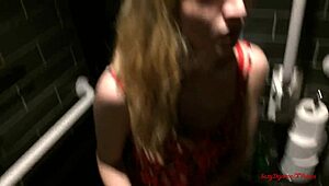 Girl Next Door Surprised With Anal And Blowjob In Public Restaurant