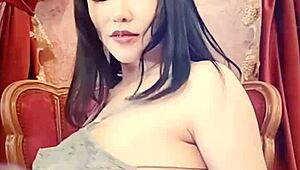 Blue Satin Webcam Show With Japanese Milf