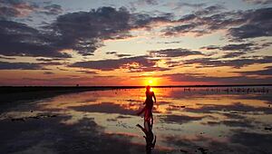 Walk On Red Sunset Of Elton Salt Lake?