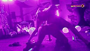 i'm at the neon party where latina teens fuck and scream in orgasm