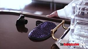 Asian Ember Snow punished in rough bondage