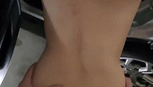 Pov Sneak Fuck Wife in Car and Garage