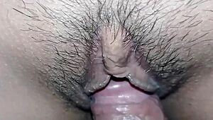 Eating out my stepdaughter's soft pussy until I cum inside