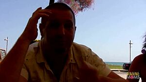 Amateur couple sneaks to a secluded outdoor spot for intense riding on big cock with tattoo details and creampie close-up