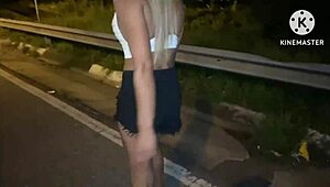 Wife Engages in Street Sex with Well-Endowed Partner