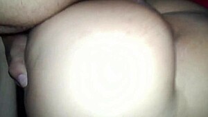 brunette latina with big ass rides huge cock in cowgirl then bends over for doggystyle anal fucking and wet blowjob in amateur brazilian video