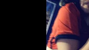 Teen with sexy vagina shows big round hot tits