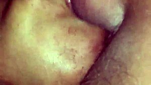 Ball licking cum on tits action